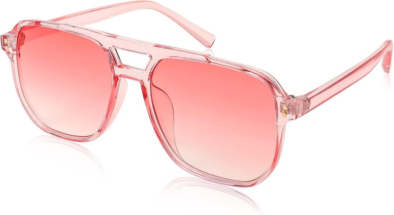 FEISEDY Retro Square Aviator Sunglasses Women Men 70s Vintage Trendy Plastic Frame Sun Glasses B2835 - Image 1